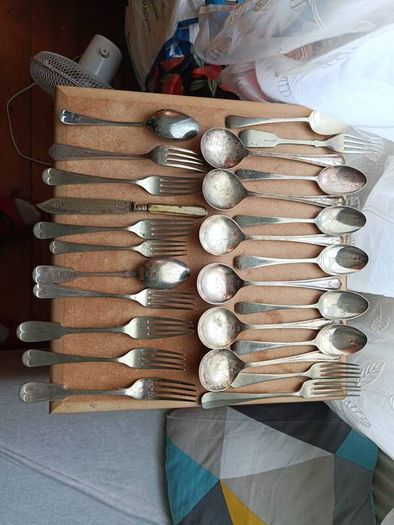 Vintage Silver Plated Cutlery Set EPNS Grand Hotel Spoons Included