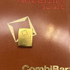 1gram Fine 9999 Gold Bullion Valcambi Combibar.