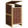 Single Bin Shed Pinewood and Wicker Image 4