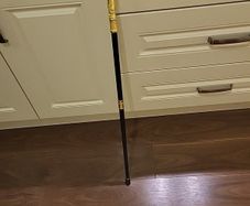 Walking stick gold handle