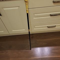 Walking stick gold handle