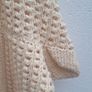 Hand Knit  Cream Wool Shrug Image 5