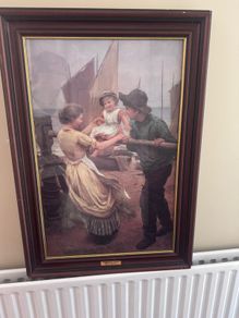 Picture Fisherman's Friend by George H Swinstead in solid frame