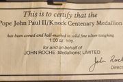 1 ounce silver coin of pope john paul the second