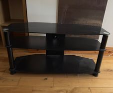 Black Glass TV Stand / Media Unit