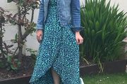 Dancing Leopard Jagger Maxi Dress in Turquoise Leopard Print