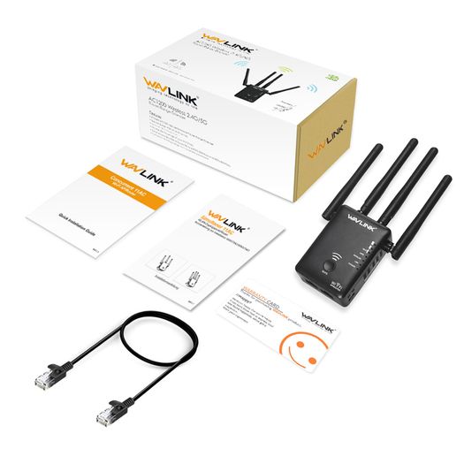 Wavlink AC1200 Dual Band (2.4GHz/5GHz) 3-IN-1 WIFI Router/Range Extender & Signal Booster  - UK Plug (Brand New/Warranty)