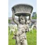 Bird Bath Large Hands Up Cherub GL BB049 Image 2