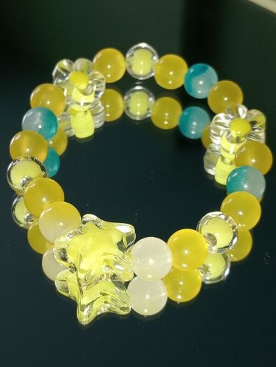 Handmade bracelet crystal pearl gold