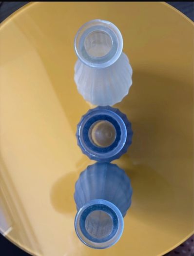 Set of frosted vases