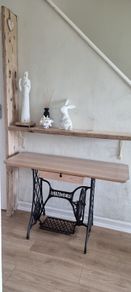 Hall table, desk with drawer, singer sewing  machine