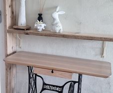 Hall table, desk with drawer, singer sewing  machine
