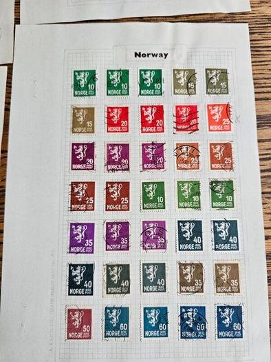 Norway 5 Sheets of Stamps
