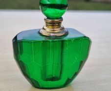 Art Deco Green Perfume Bottle