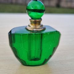 Art Deco Green Perfume Bottle