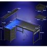 L Shaped Gaming Desk with Drawers & Shelf, 110 x 80 cm Image 4
