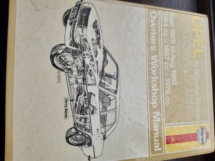 Opel Manta Owner Manual