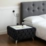 Chesterfield Velvet Square Coffee Table with Glass 63x63x45cm Image 3
