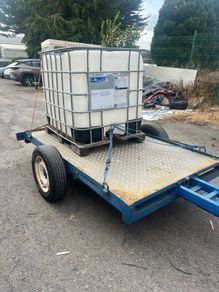 Trailer quad ride on lawnmower