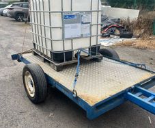 Trailer quad ride on lawnmower