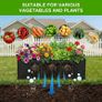 4 Arches Cucumber Trellis with Grow Bag 127/163CM Metal Trellis for Climbing Plants, Heavy Duty Garden Arch, Height Adjustable Plant Grow Support for Peas, Vegetables, Flowers, Fruit Image 8