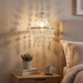 5 Tier Teardrop Crystal Beaded Chandelier Lamp Shade Pendant Light Image 4