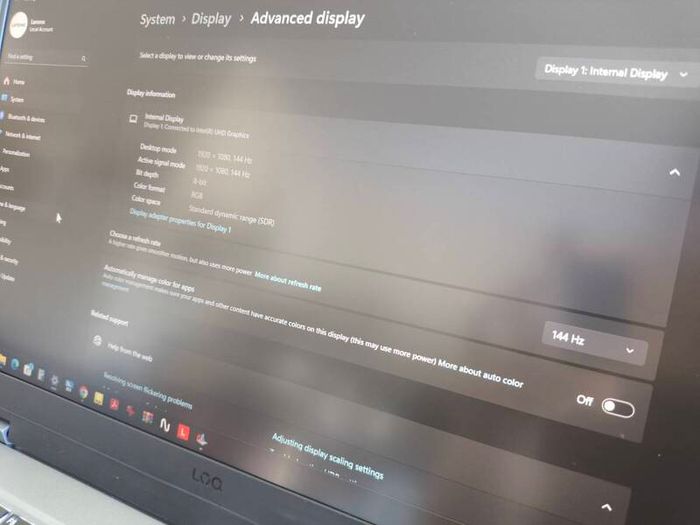 Gaming Laptop Lenovo Loq i5 12450HX 8/12 RTX3050 6gb 95w 16gb Ddr5 512GB Nvme 144hz Win11 Rgb