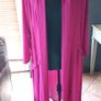 Cerise Pink Long Coatigan Image 9