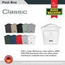 White Classic Wall Mounted Galvanised Steel Lockable Weatherproof Post Box Image 4