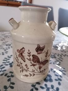 Vintage Stoneware Butterfly Jug