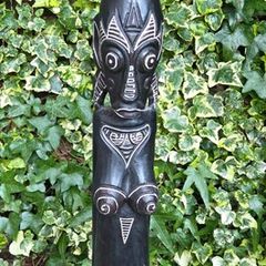 Artificial wood statue