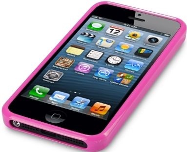 New Iphone 5 Terrapin Gel Case Cover Solid Hot Pink / Purple / Red With Free Screen Protector