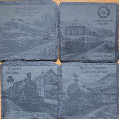 Classic Irish Railway Slate Coasters