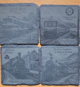 Classic Irish Railway Slate Coasters