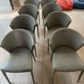Calligaris all leather dining chairs (8) Image 4