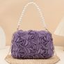 Elegant Floral Clutch Purse with Detachable Strap Image 3