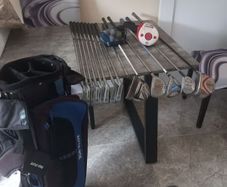 golf Set. golf clubs and bag.  Golf balls