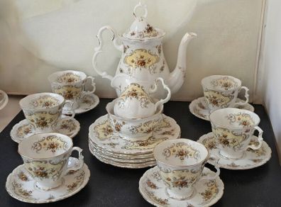 Rare Royal Albert Bone China "September Song" Coffee Pot Set