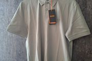 Boss Men's PeInterlock Short-Sleeve Polo Shirt - M Grey
