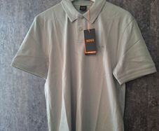 Boss Men's PeInterlock Short-Sleeve Polo Shirt - M Grey