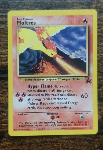 Pokemon Card Moltres WOTC LP