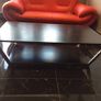 Living Room Wooden Table Dark Brown Image 2