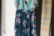 Lipsy floral pleated midi dress size 10