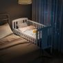 -3-in-1 Wooden Baby Cot Bed,Baby Crib,Convertible Baby Bed with Teething Rail,5 Adjustable Bed Base Positions,Mattress Included,From Birth to 6 Years Image 9
