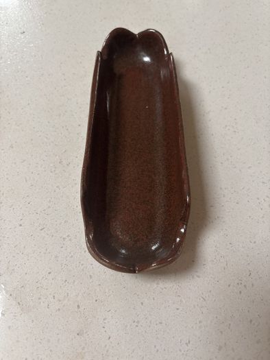 Vintage- Mid Century Corn on the cob pottery dish - 21.5 cm by 6 cm