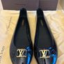 Louis Vuitton Oxford Ballerina Patent Leather Black Brand New Image 6