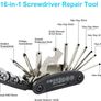 Bike Repair Kit, Bike Tire Repair Tool Kit Contains 16-in-1 Tool, 120Psi Mini Bicycle Pump, Bicycle Tire Patch Kit Image 4