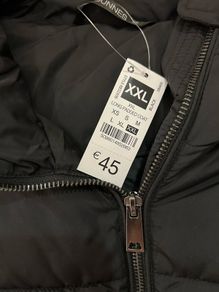 Black Long Padded Coat Size 2XL