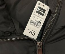 Black Long Padded Coat Size 2XL