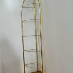 Gold corner shelves - matching pair